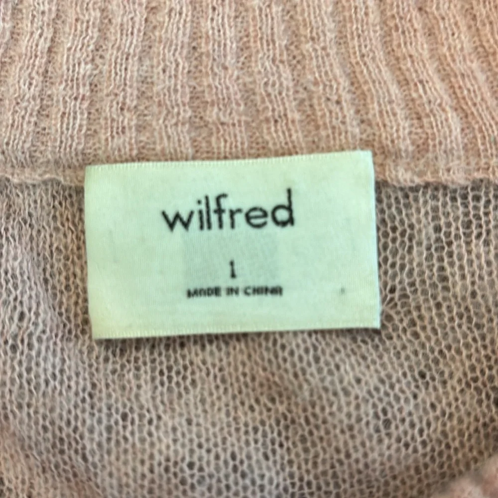 Wilfred Aritzia Bernette Sweater Alpaca Wool Blend Pink Oversized Lightweight L - Picture 4 of 6